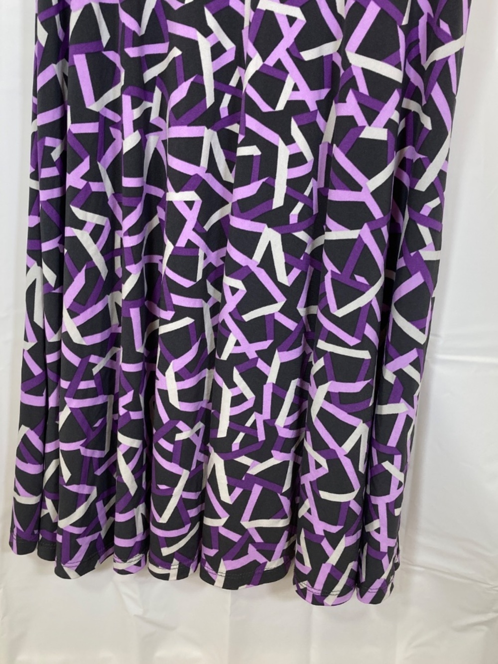 New York & Company Dress Sz M Cowl Neck Dress Gray Purple Worn Once - Picture 11 of 11